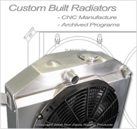 auto radiators, corvette radiator, aluminum radiators, custom aluminum racing radiators, custom aluminum race car radiators